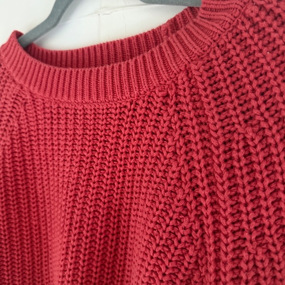 Aerie | Size S | Cozy Chunky Knit Red Sweater - Picture 4 of 6